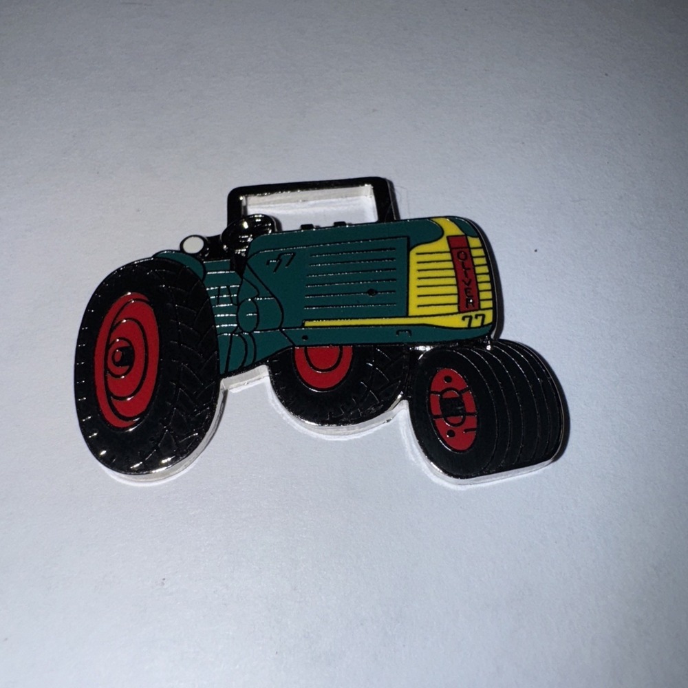 2pcs Oliver 77 Farm Tractor Watch FOB Key Ring Chain Color Collectible
